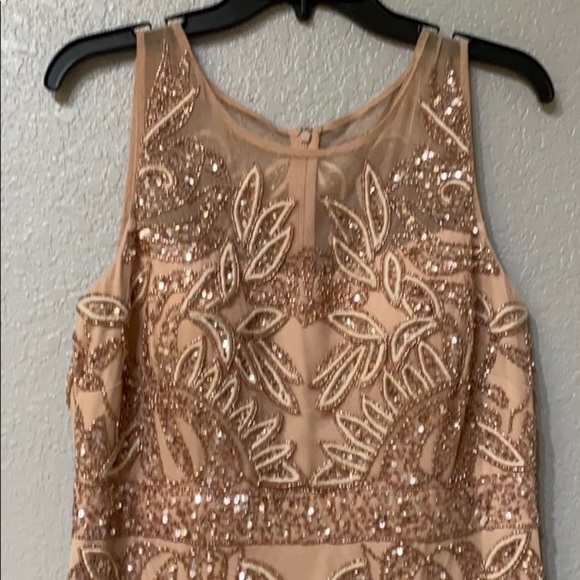 Adrianna-Papell PLUS size beaded sleeveless long gown - Picture 11 of 15